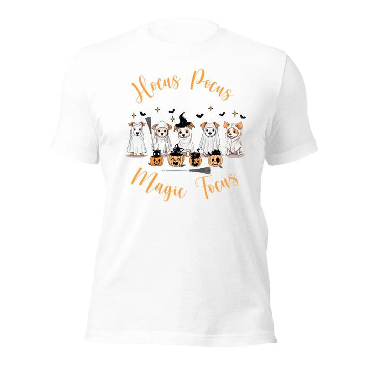 Custom Cute Retro Halloween Ghost Dogs T-Shirt - ART-TSH054 - ARTFULANE