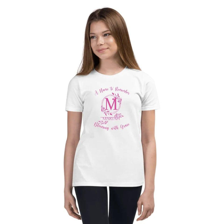 Custom Floral Initial Monogram T-Shirt - ART-TSH068 - ARTFULANE