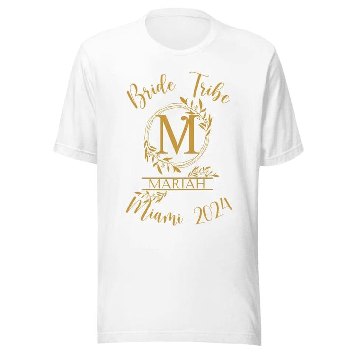 Custom Floral Initial Monogram T-Shirt - ART-TSH068 - ARTFULANE