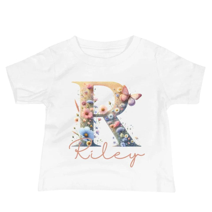 Custom Watercolor Wildflower Alphabet T-Shirt – ART-TSH003 - ARTFULANE