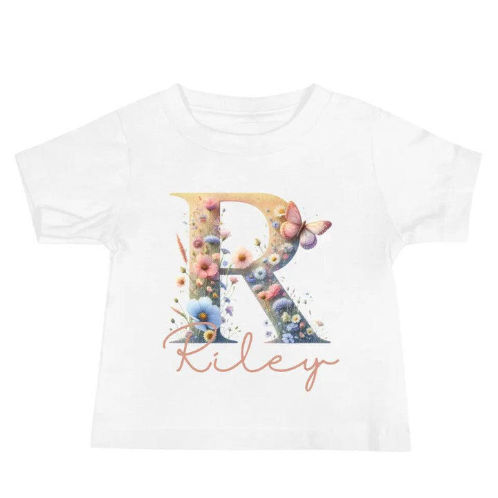 Custom Watercolor Wildflower Alphabet T-Shirt – ART-TSH003 - ARTFULANE