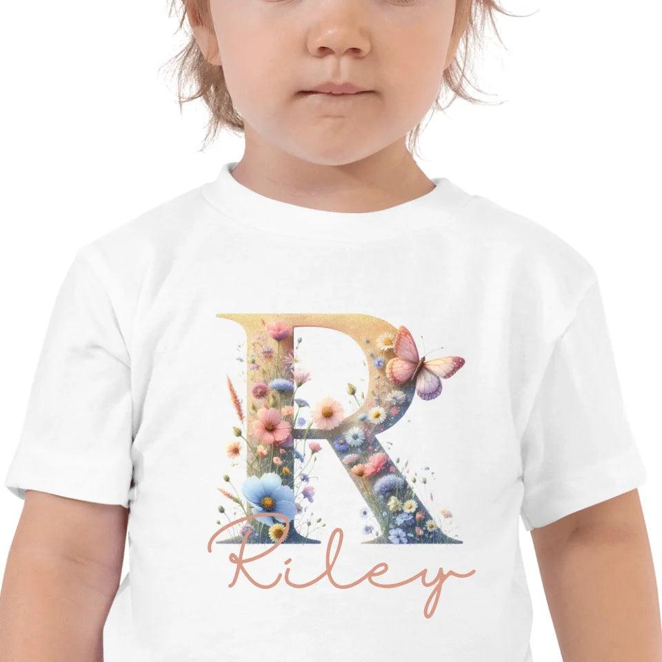 Custom Watercolor Wildflower Alphabet T-Shirt – ART-TSH003 - ARTFULANE