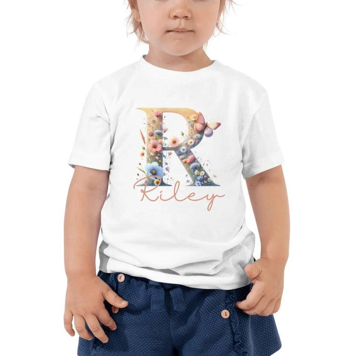 Custom Watercolor Wildflower Alphabet T-Shirt – ART-TSH003 - ARTFULANE