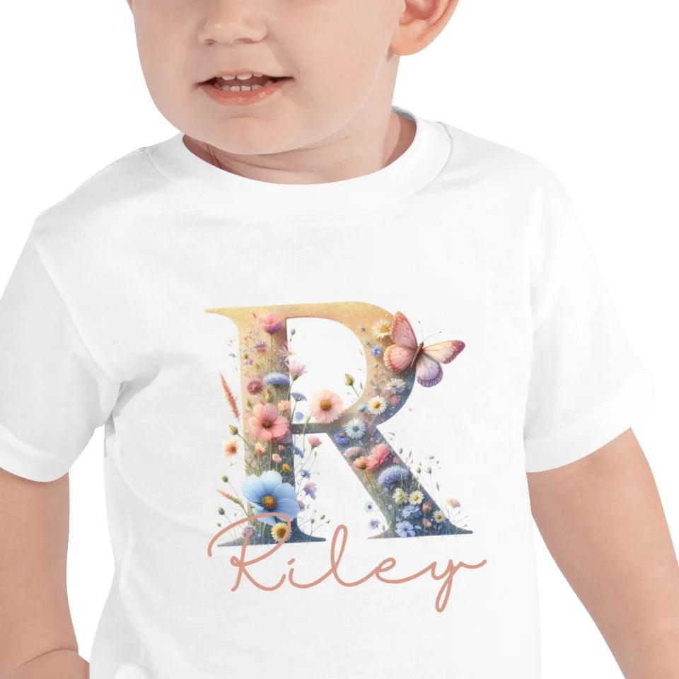 Custom Watercolor Wildflower Alphabet T-Shirt – ART-TSH003 - ARTFULANE