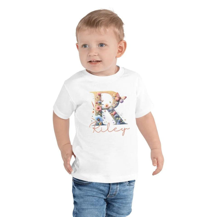 Custom Watercolor Wildflower Alphabet T-Shirt – ART-TSH003 - ARTFULANE