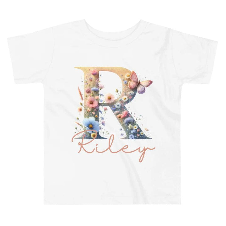 Custom Watercolor Wildflower Alphabet T-Shirt – ART-TSH003 - ARTFULANE