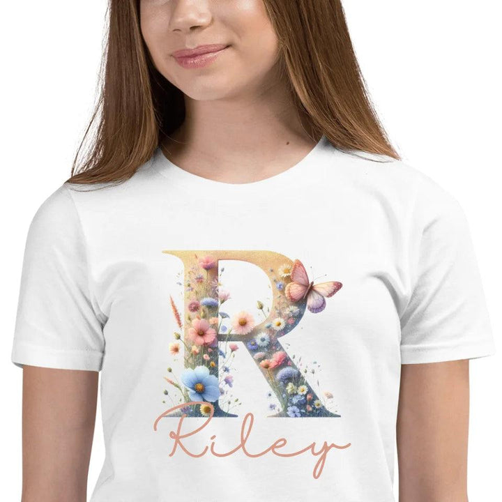 Custom Watercolor Wildflower Alphabet T-Shirt – ART-TSH003 - ARTFULANE