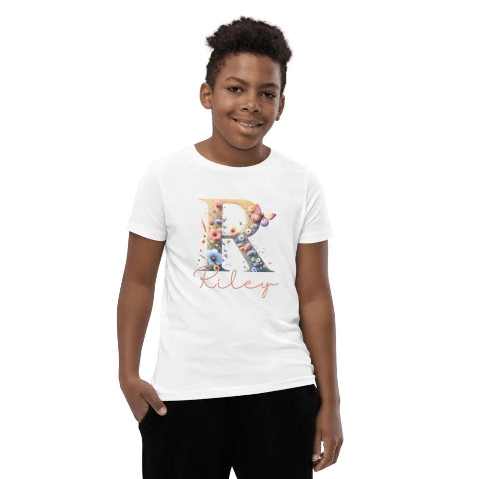 Custom Watercolor Wildflower Alphabet T-Shirt – ART-TSH003 - ARTFULANE