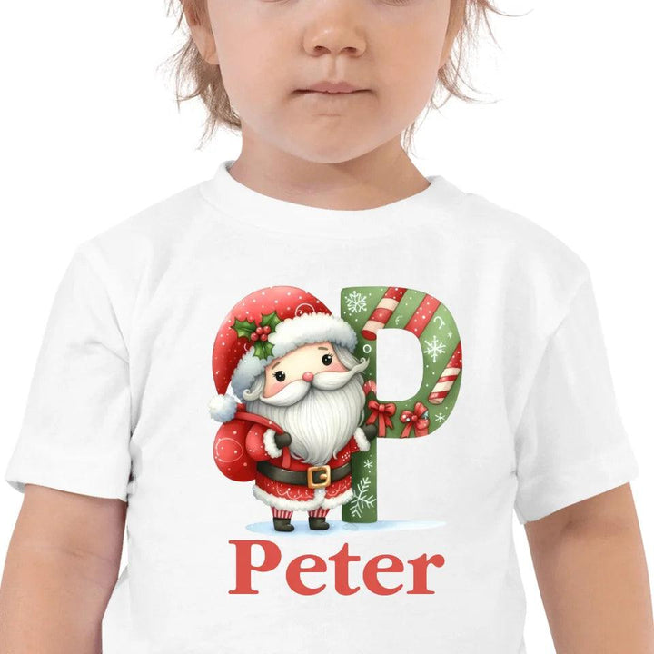 Custom Christmas Santa Alphabet T-Shirt – ART-TSH011 - ARTFULANE