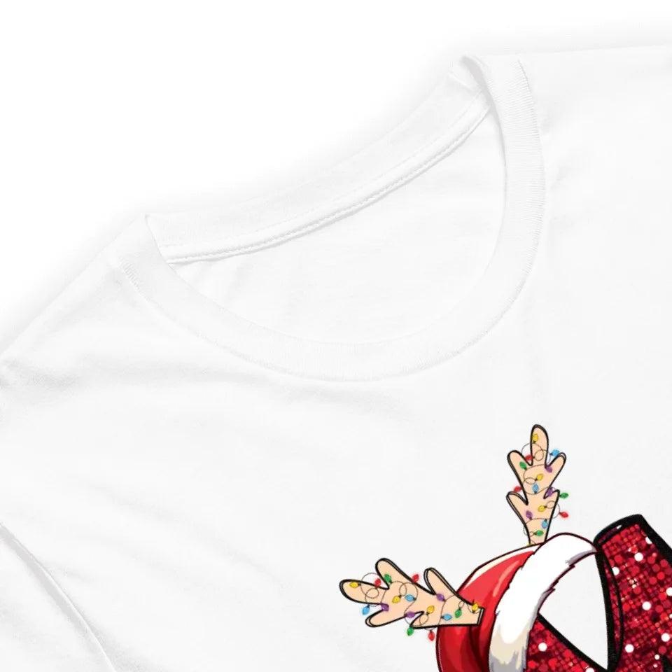 Custom Red Sequin Alphabet Christmas T-Shirt – ART-TSH015 - ARTFULANE