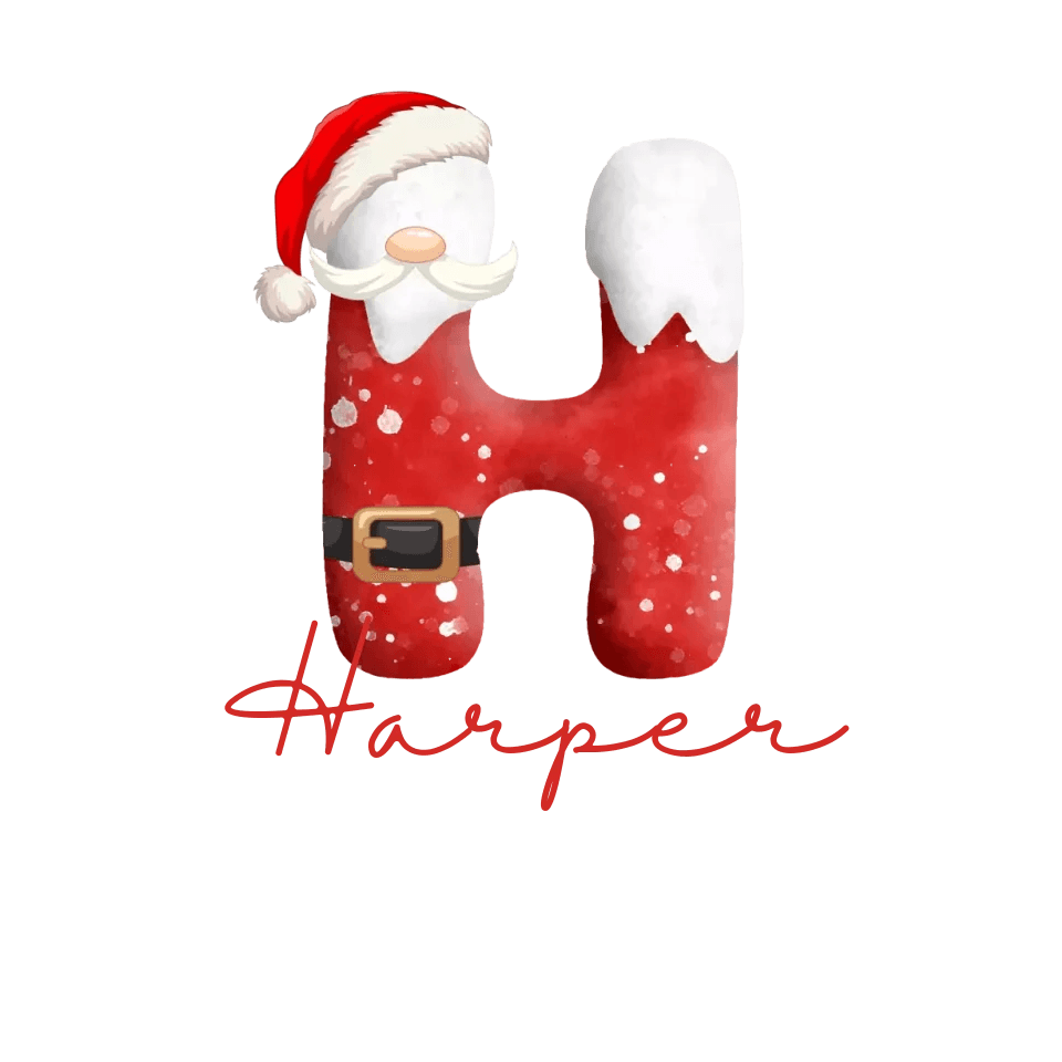 Custom Santa Suit Alphabet Christmas T-Shirt – ART-TSH016 - ARTFULANE