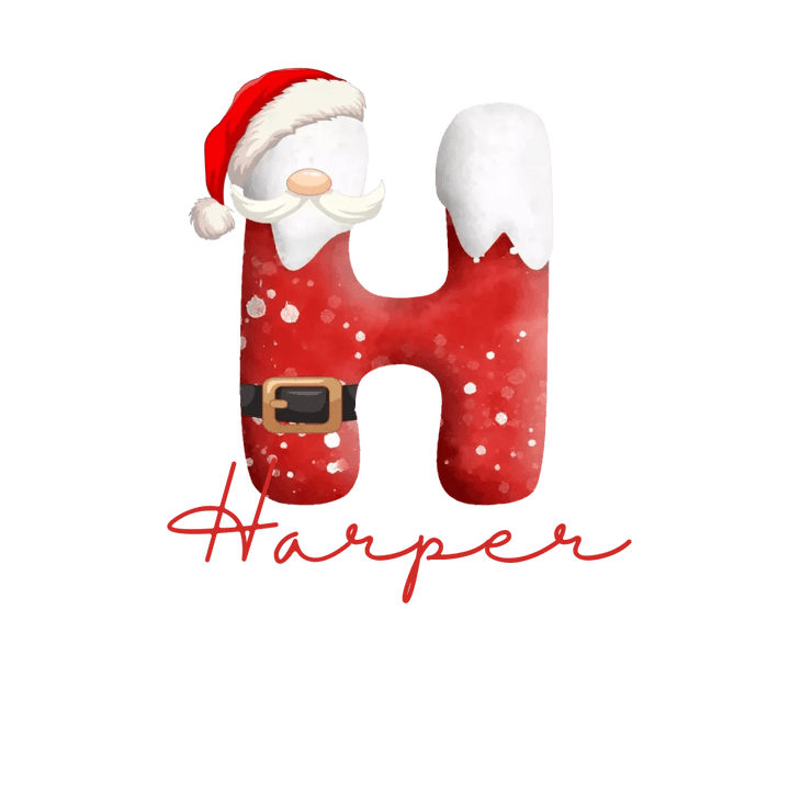 Custom Santa Suit Alphabet Christmas T-Shirt – ART-TSH016 - ARTFULANE