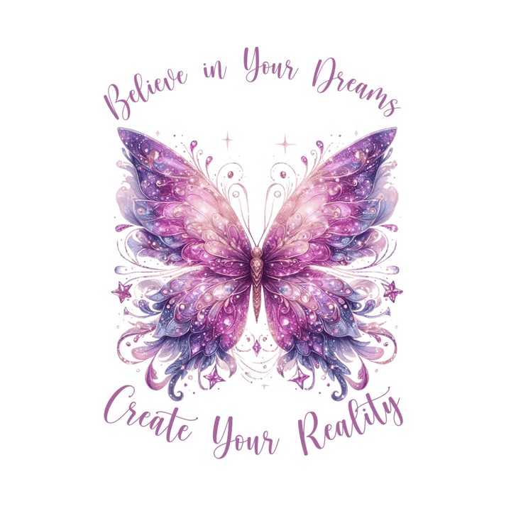 Custom Beautiful Glitter Print Butterflies T-Shirt - ART-TSH031 - ARTFULANE