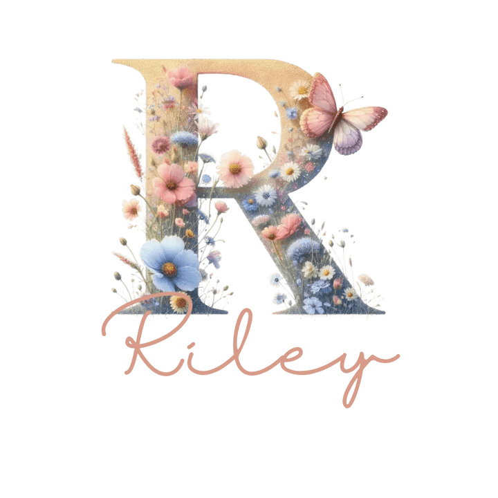 Custom Watercolor Wildflower Alphabet T-Shirt – ART-TSH003 - ARTFULANE