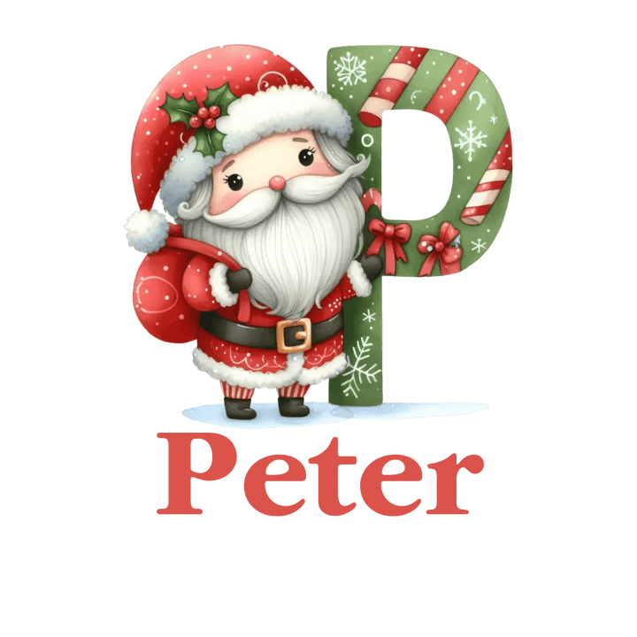 Custom Christmas Santa Alphabet T-Shirt – ART-TSH011 - ARTFULANE