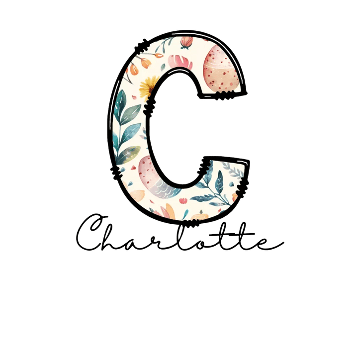 Custom Easter Doodle Alphabet T-Shirt – ART-TSH012 - ARTFULANE