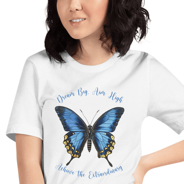 Custom Vintage Blue Butterflies T-Shirt - ART-TSH033 - ARTFULANE