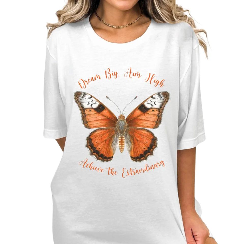 Custom Vintage Orange Butterflies T-Shirt - ART-TSH034 - ARTFULANE