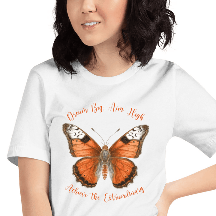 Custom Vintage Orange Butterflies T-Shirt - ART-TSH034 - ARTFULANE