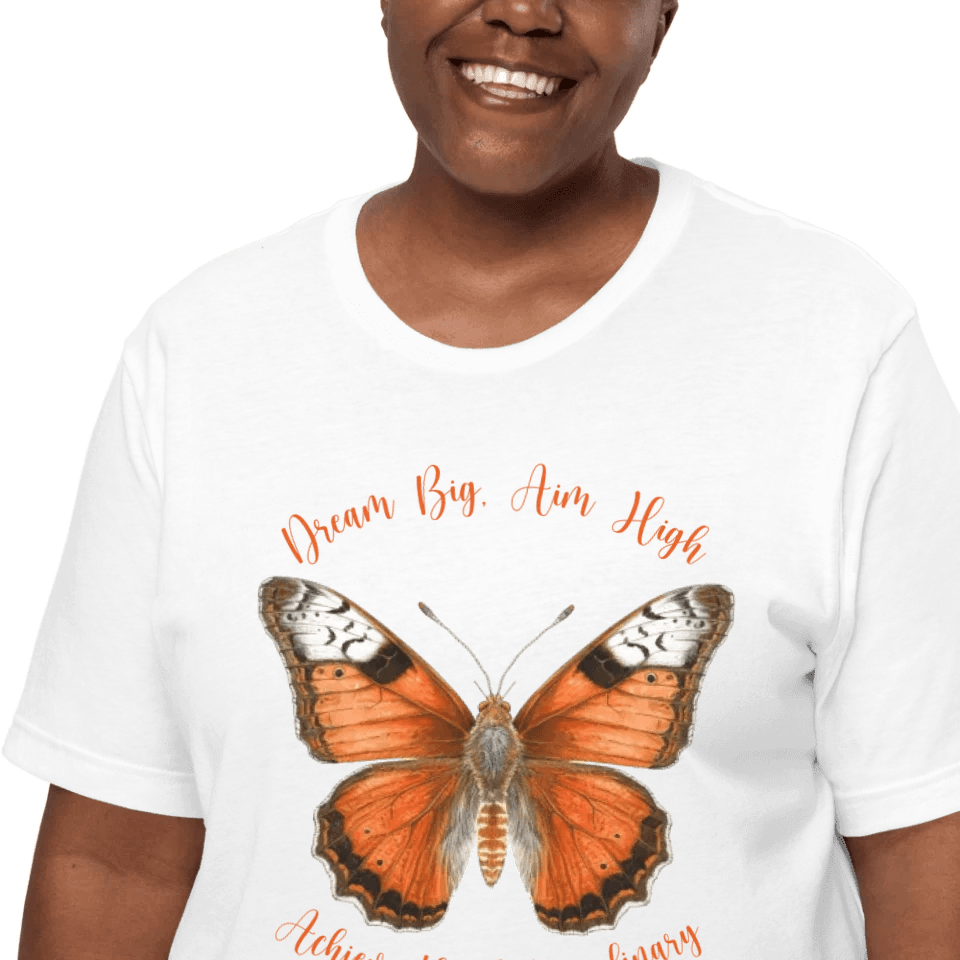 Custom Vintage Orange Butterflies T-Shirt - ART-TSH034 - ARTFULANE