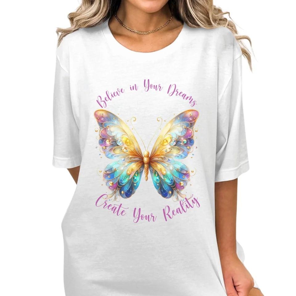 Custom Magic Butterflies T-Shirt - ART-TSH038 - ARTFULANE