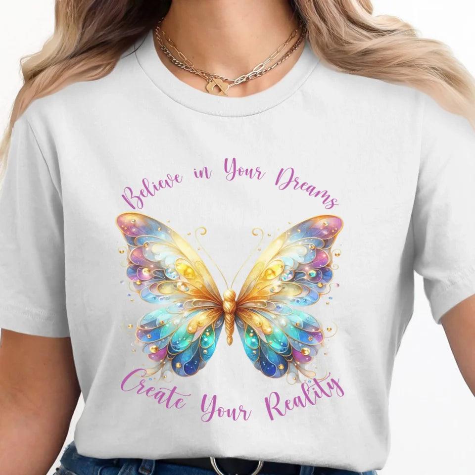 Custom Magic Butterflies T-Shirt - ART-TSH038 - ARTFULANE