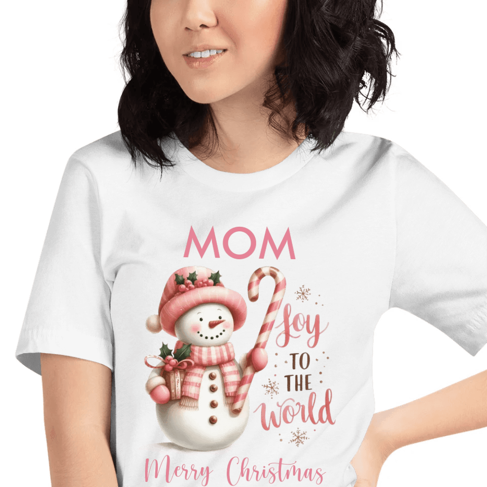 Custom Pink Christmas T-Shirt - ART-TSH041 - ARTFULANE