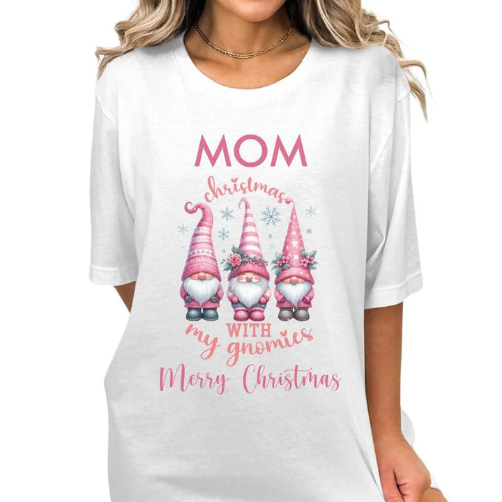 Custom Pink Christmas T-Shirt - ART-TSH042 - ARTFULANE