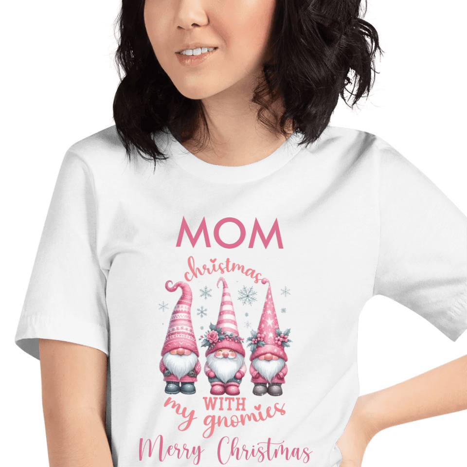 Custom Pink Christmas T-Shirt - ART-TSH042 - ARTFULANE