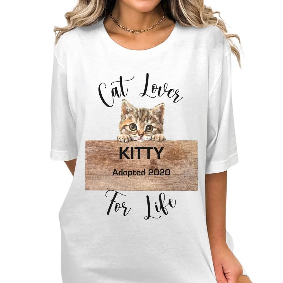 Custom Adorable Realistic Cat Peeking T-Shirt - ART-TSH044 - ARTFULANE