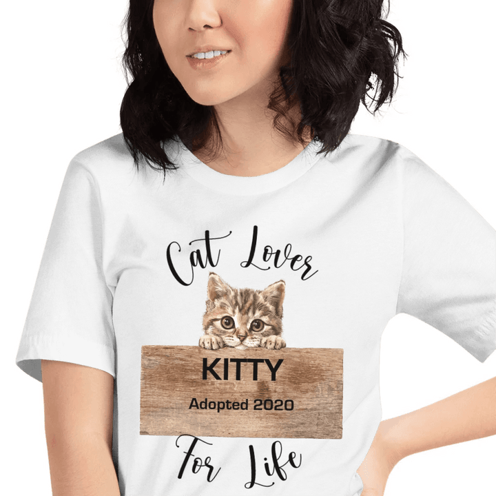 Custom Adorable Realistic Cat Peeking T-Shirt - ART-TSH044 - ARTFULANE