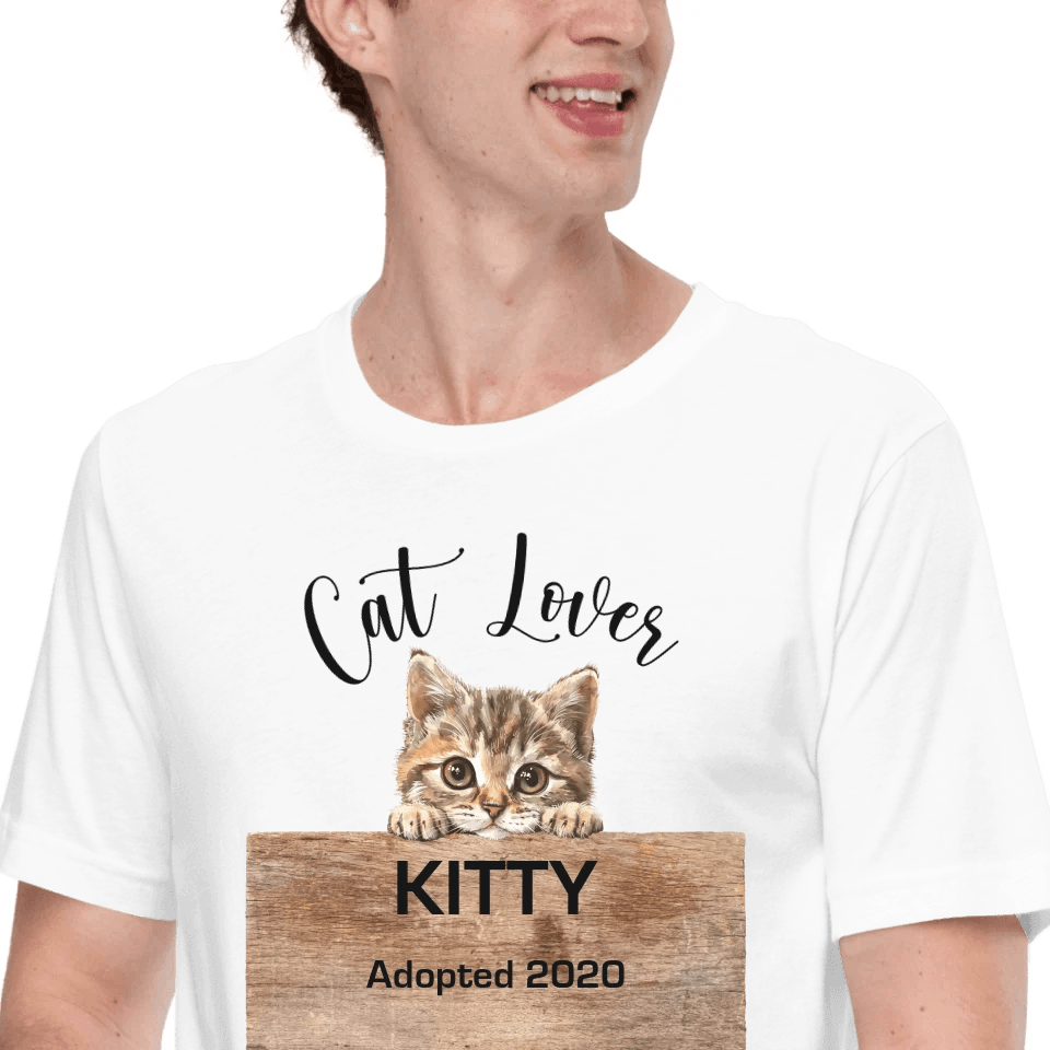 Custom Adorable Realistic Cat Peeking T-Shirt - ART-TSH044 - ARTFULANE