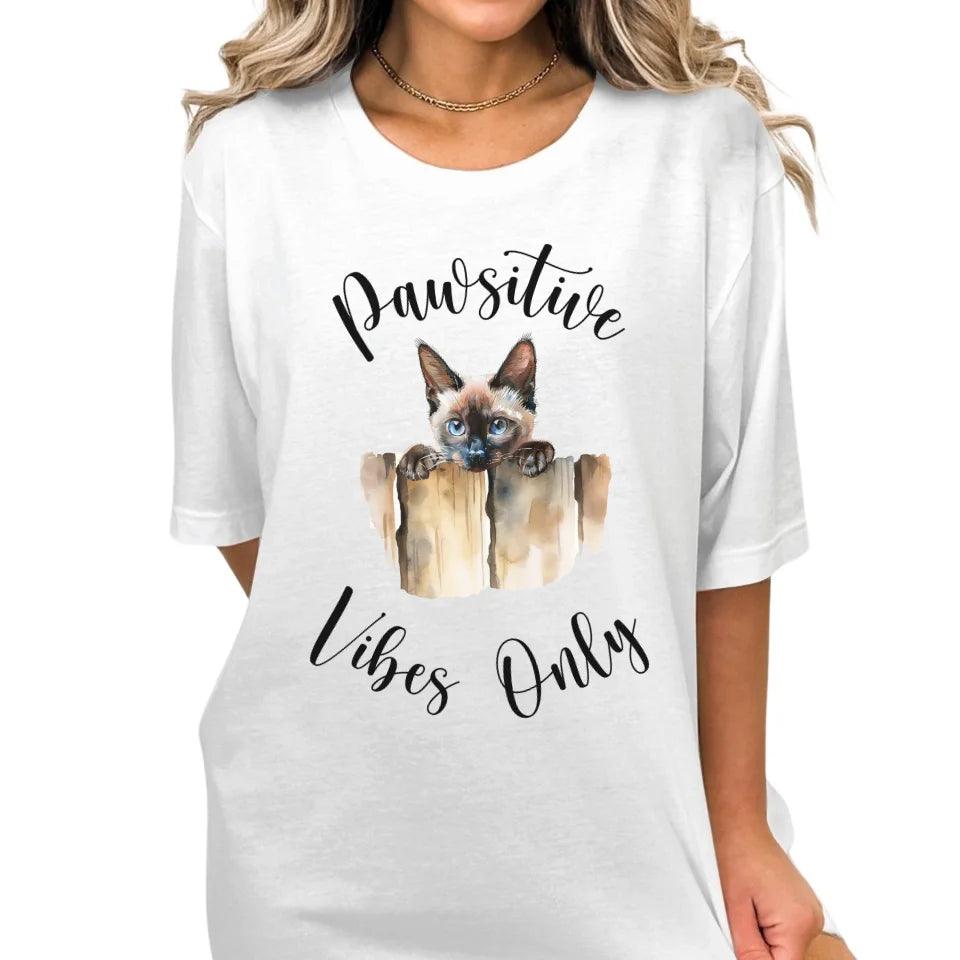 Custom Adorable Realistic Cat Peeking T-Shirt - ART-TSH045 - ARTFULANE