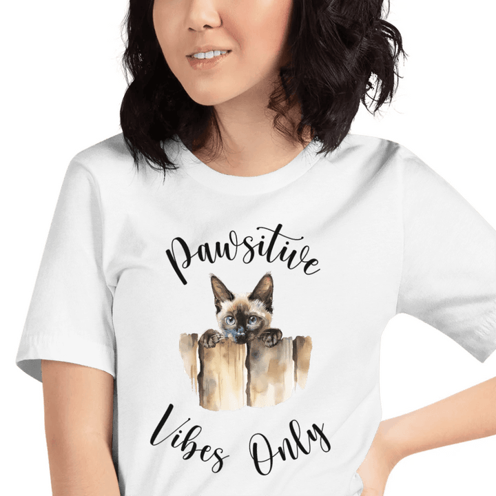 Custom Adorable Realistic Cat Peeking T-Shirt - ART-TSH045 - ARTFULANE