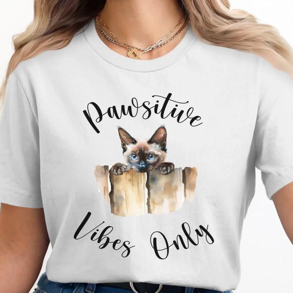 Custom Adorable Realistic Cat Peeking T-Shirt - ART-TSH045 - ARTFULANE