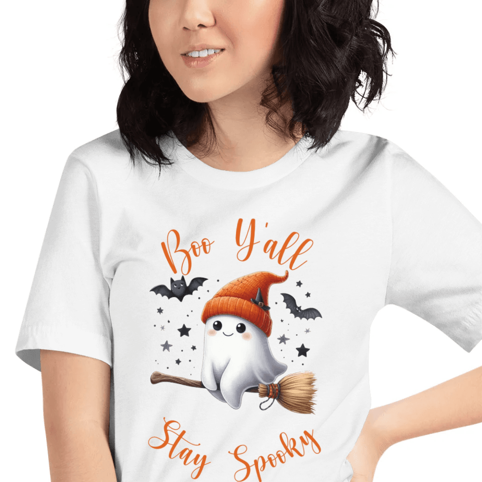 Custom Cute Retro Halloween Ghosts T-Shirt - ART-TSH053 - ARTFULANE