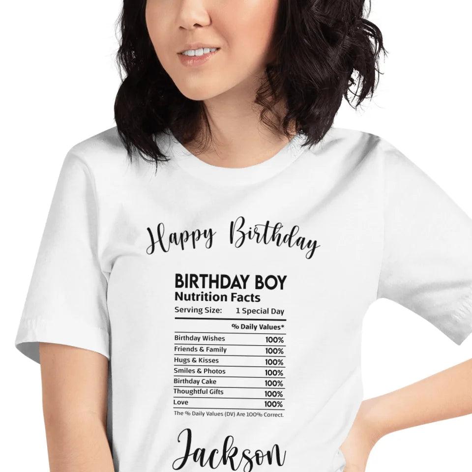 Custom Occasions Nutrition Facts T-Shirt - ART-TSH062 - ARTFULANE