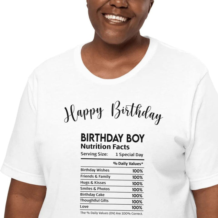 Custom Occasions Nutrition Facts T-Shirt - ART-TSH062 - ARTFULANE