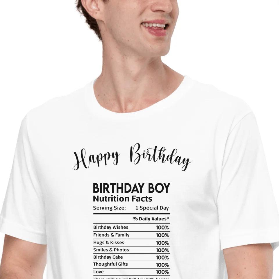 Custom Occasions Nutrition Facts T-Shirt - ART-TSH062 - ARTFULANE