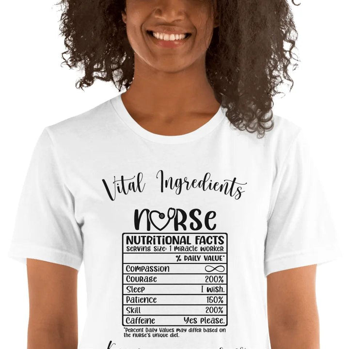 Custom Nurse Nutrition Facts T-Shirt - ART-TSH063 - ARTFULANE