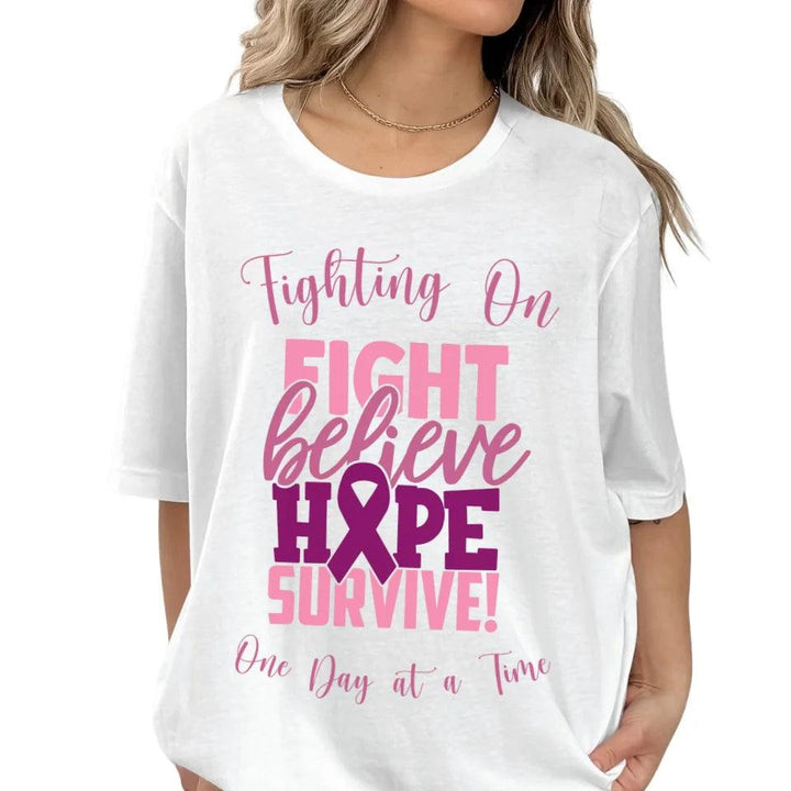 Custom Pink Cancer Awareness T-Shirt - ART-TSH064 - ARTFULANE