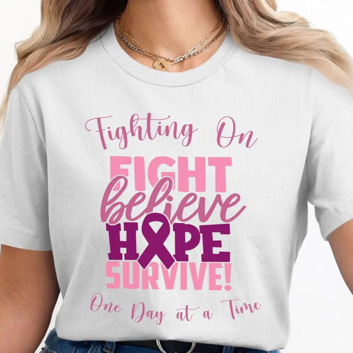 Custom Pink Cancer Awareness T-Shirt - ART-TSH064 - ARTFULANE