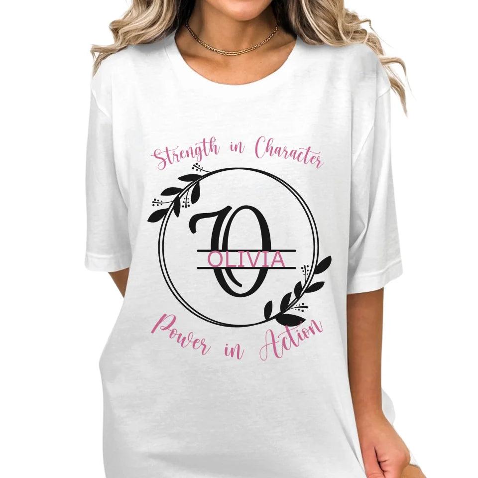 Custom Split Letter Monogram T-Shirt - ART-TSH076 - ARTFULANE