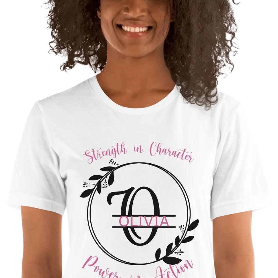 Custom Split Letter Monogram T-Shirt - ART-TSH076 - ARTFULANE