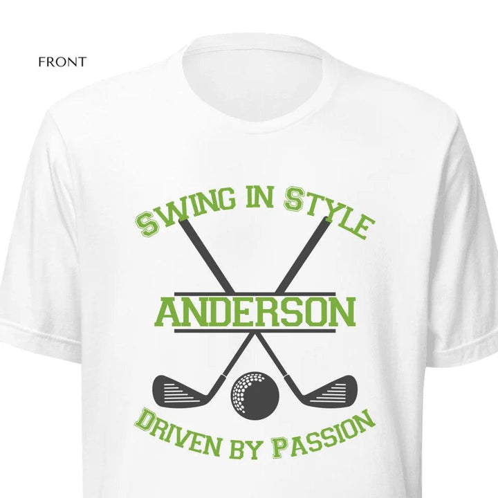 Custom Split Golf Design Monogram T-Shirt - ART-TSH094 - ARTFULANE