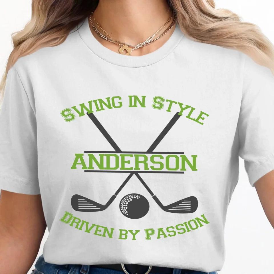 Custom Split Golf Design Monogram T-Shirt - ART-TSH094 - ARTFULANE