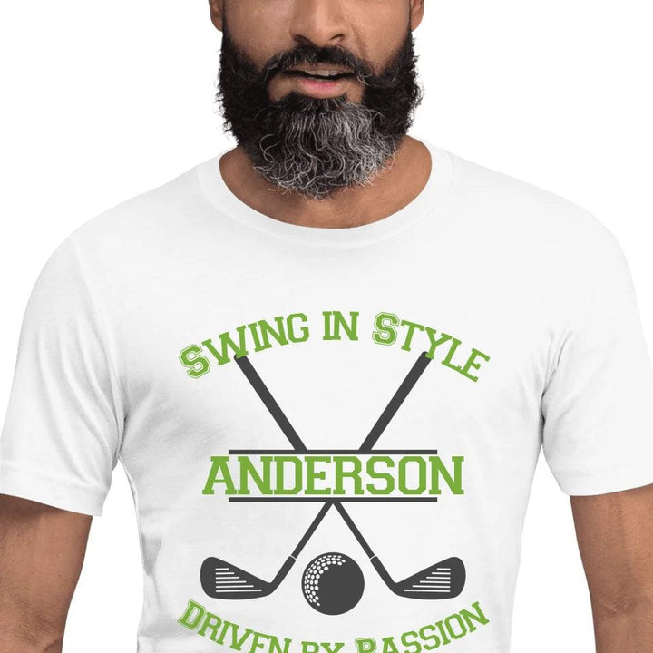 Custom Split Golf Design Monogram T-Shirt - ART-TSH094 - ARTFULANE