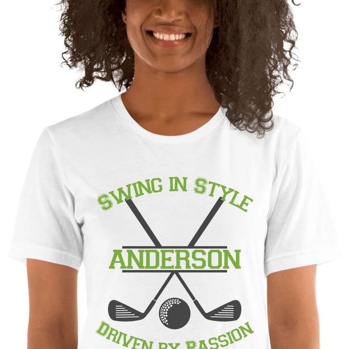 Custom Split Golf Design Monogram T-Shirt - ART-TSH094 - ARTFULANE