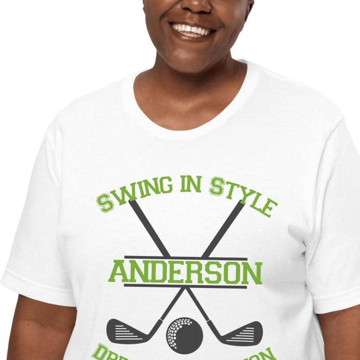 Custom Split Golf Design Monogram T-Shirt - ART-TSH094 - ARTFULANE