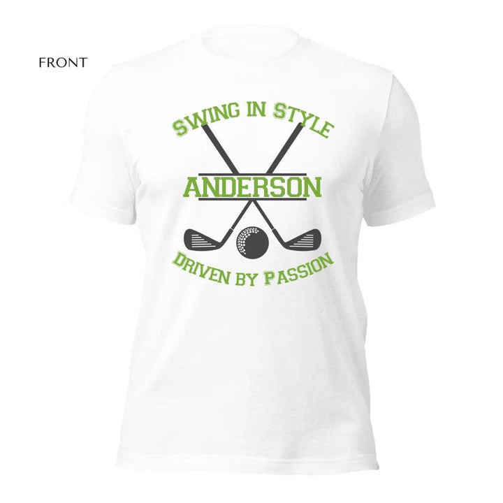 Custom Split Golf Design Monogram T-Shirt - ART-TSH094 - ARTFULANE